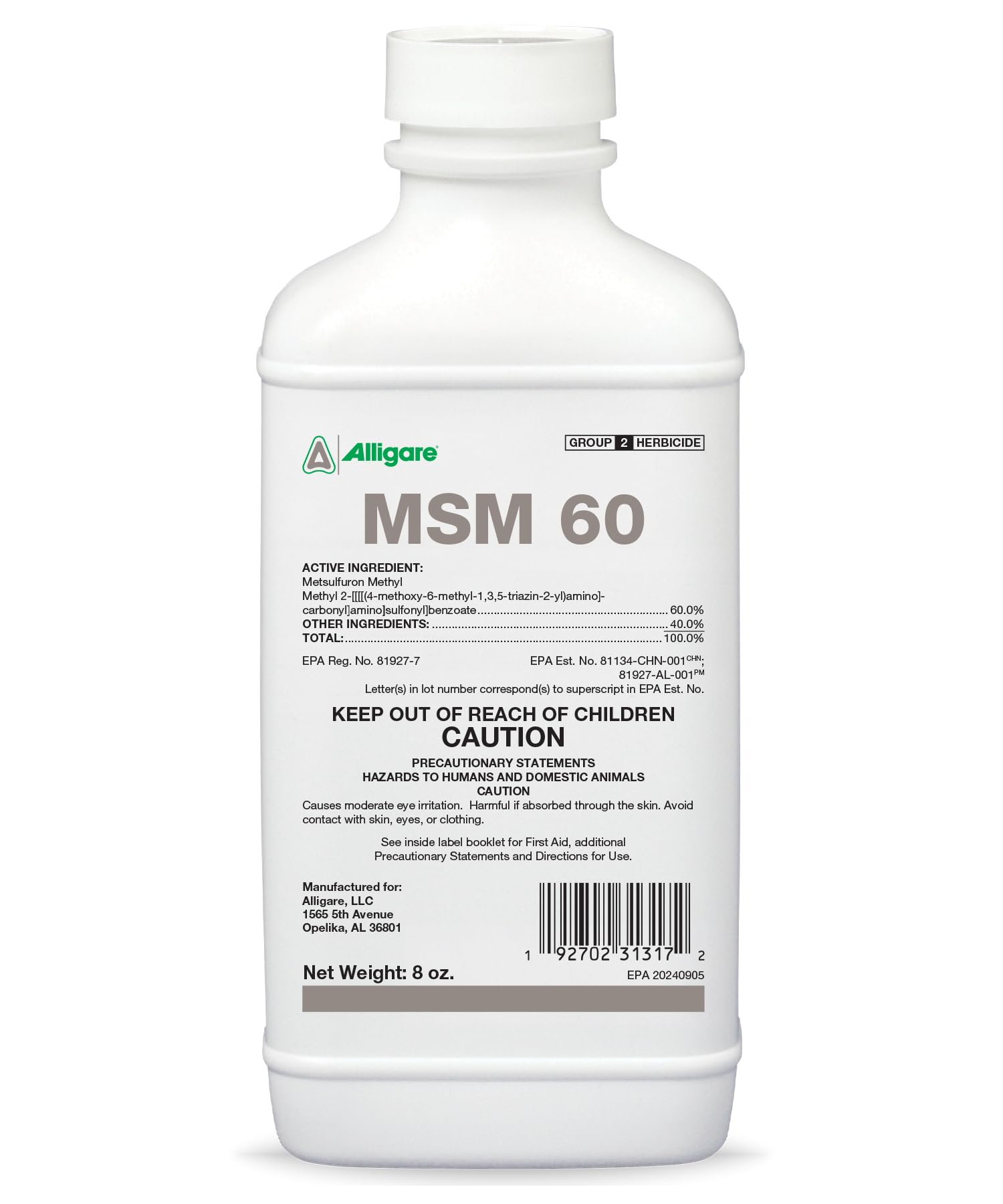 Amazon.com : ALLIGARE MSM 60 DF - Selective Broadleaf Brush and